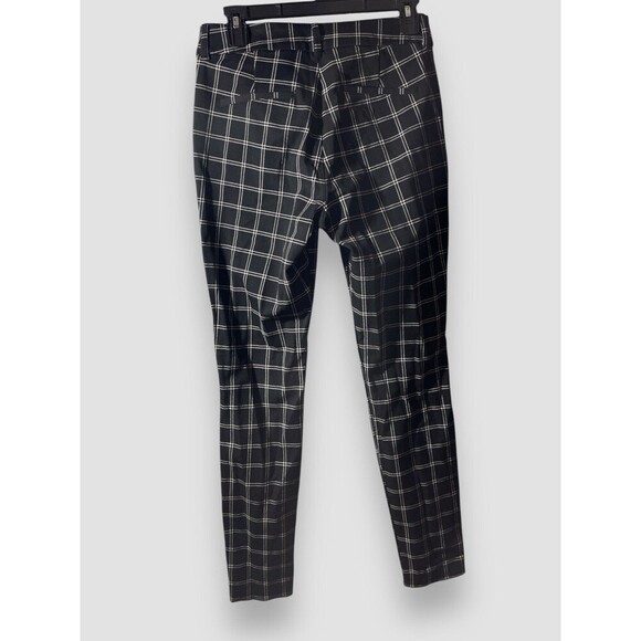 Old Navy High Rise Pixie Pant Black Windowpane Plaid Women's Size 4 NWT - Picture 6 of 10